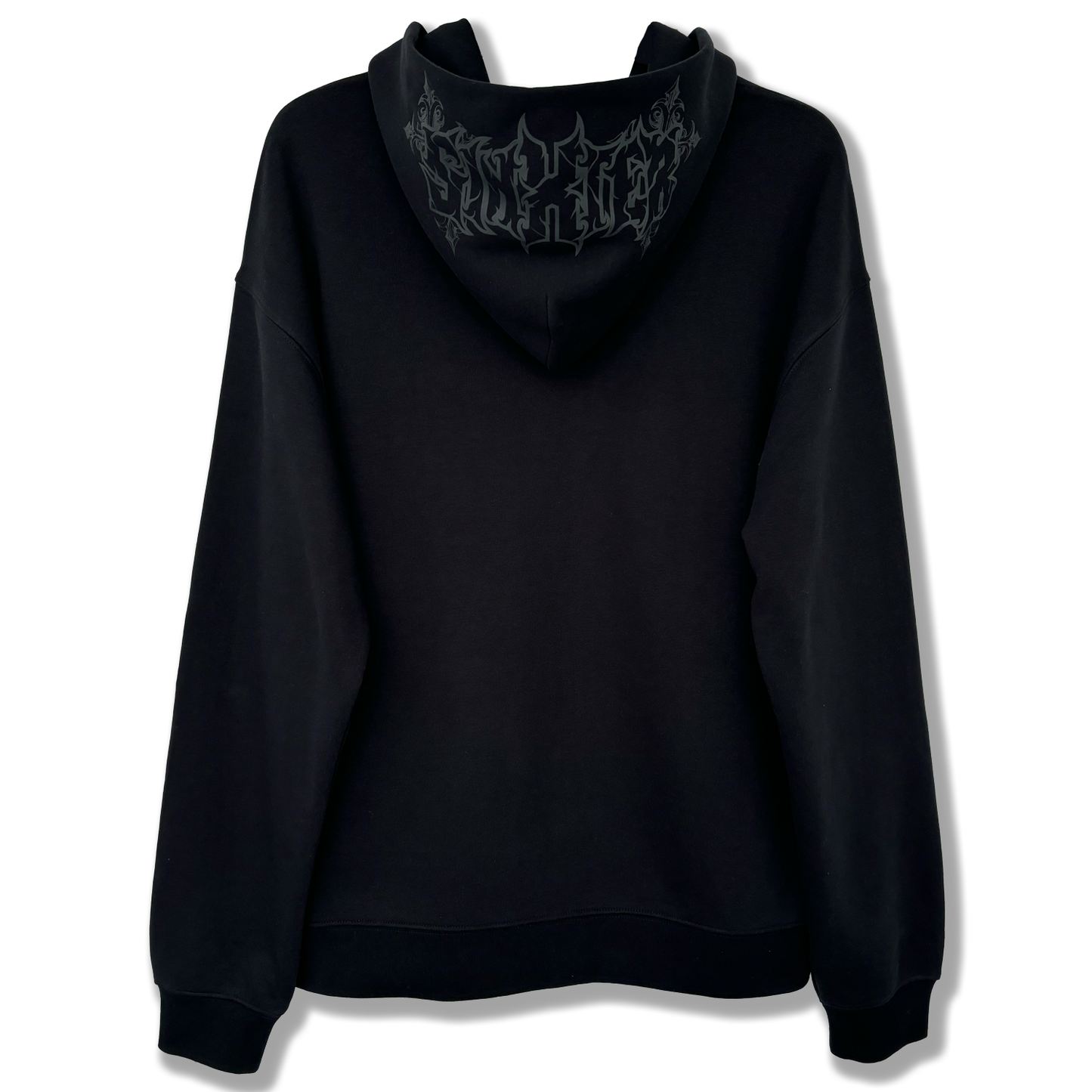 Black Cross Zip Hoodie