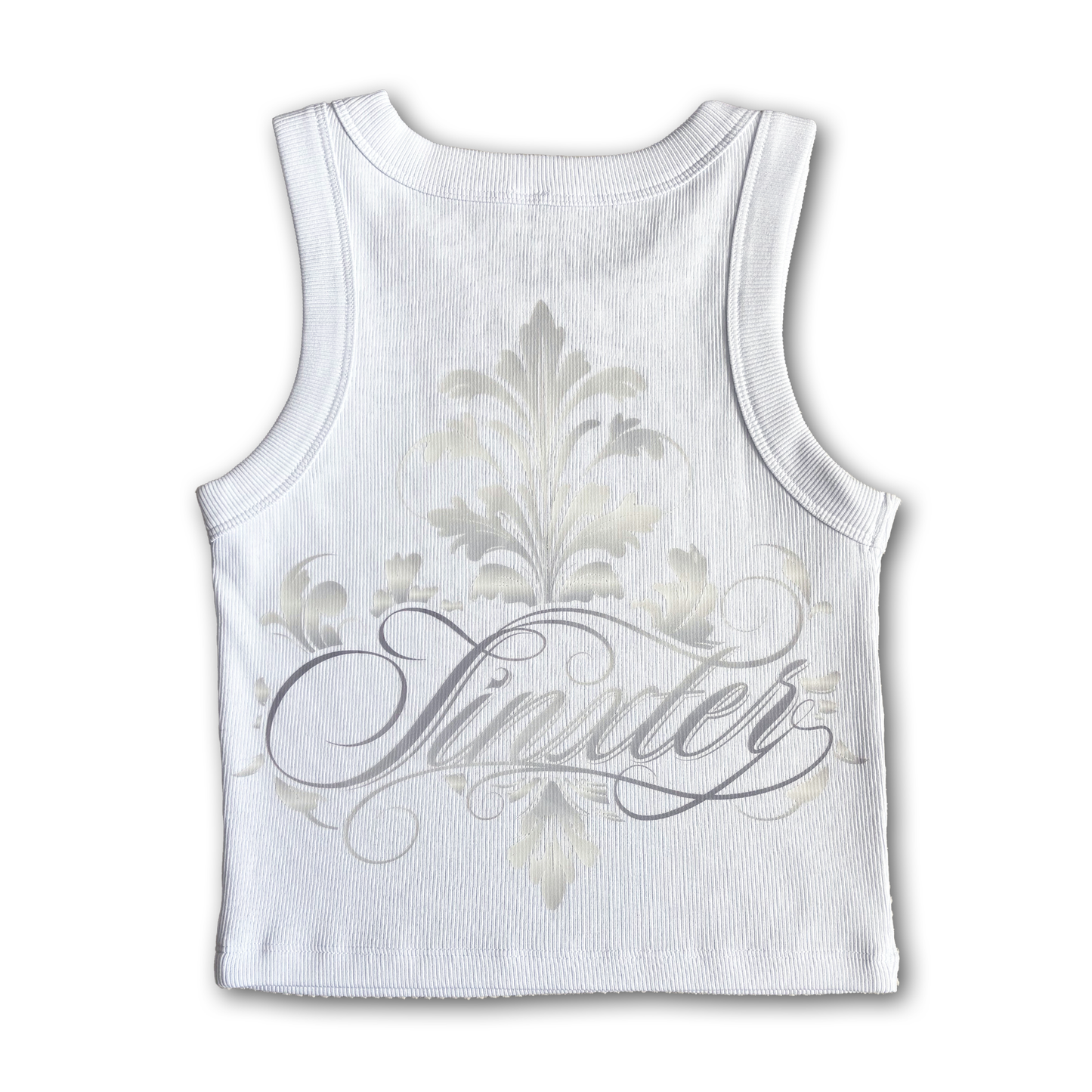 Flourish Script Cropped Tank