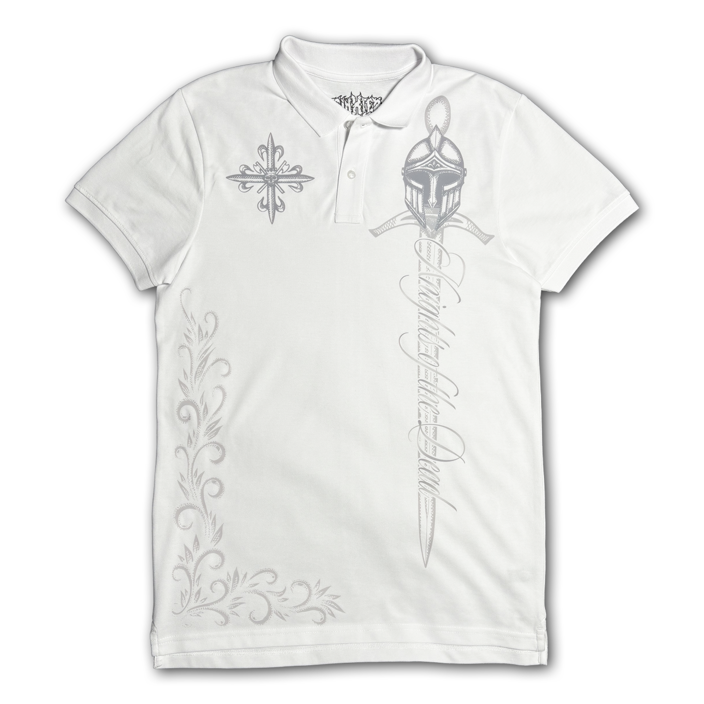 Knights Sword White Polo