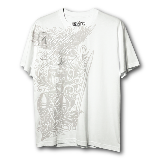 Skeleton Knight White Tee