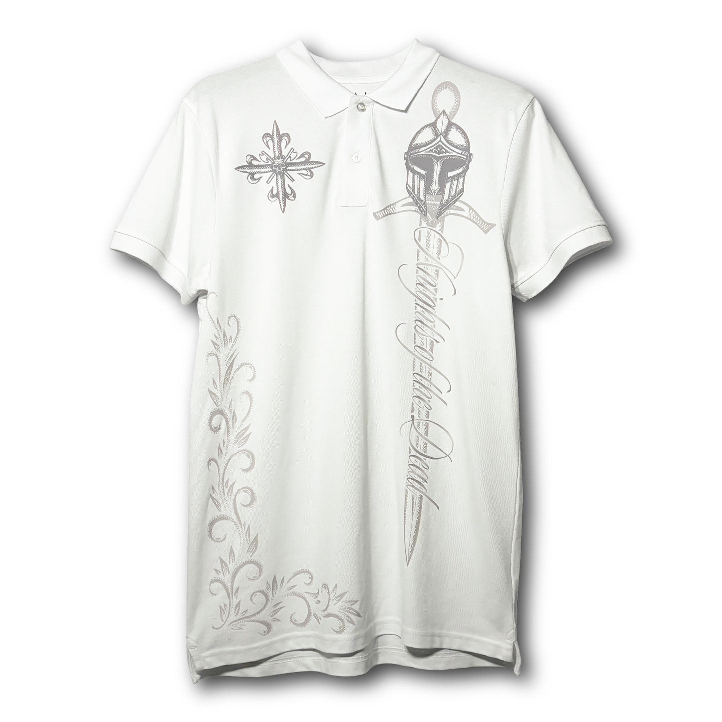 Knights Sword White Polo
